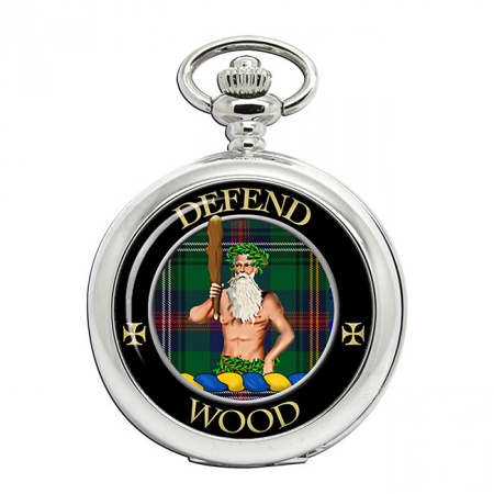 Wood Scottish Clan Crest Pocket Watch